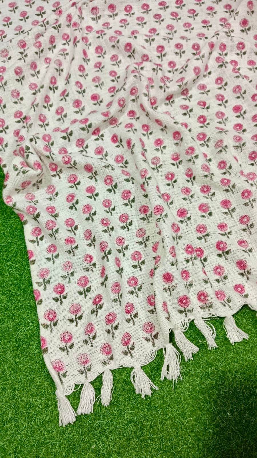 Handblock Printed Jute Cotton Dhurries