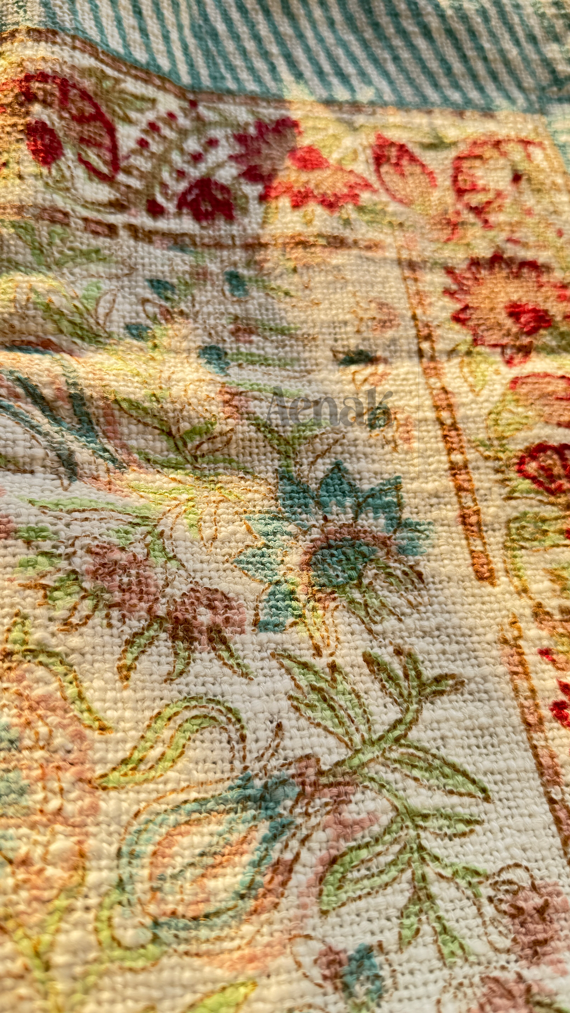 Handblock Printed Jute Cotton Dhurries