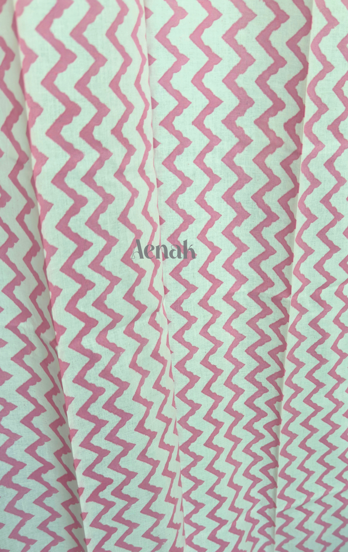 Pink Zigzag Eyelet Handblock Curtains