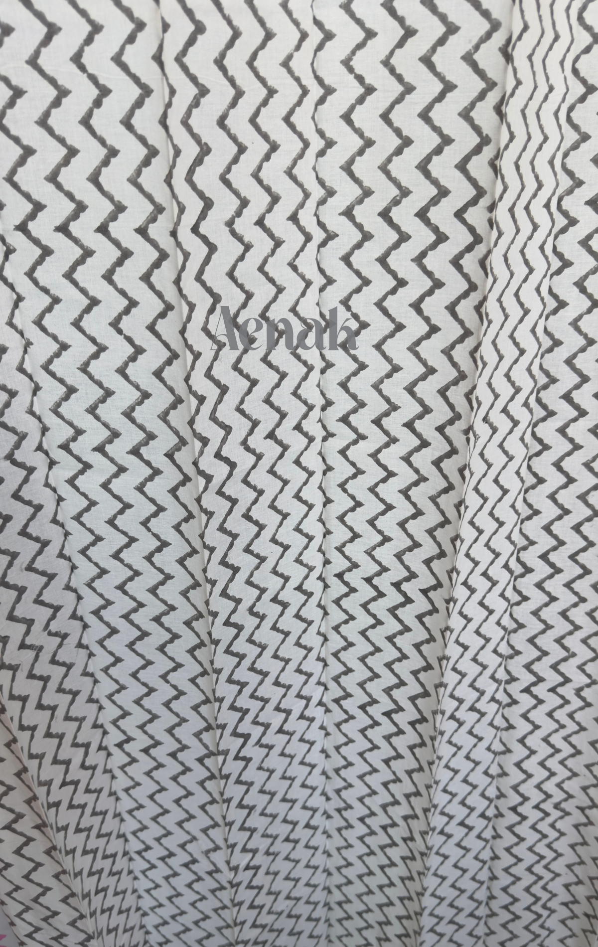 Black & White Zigzag Handblock Curtains