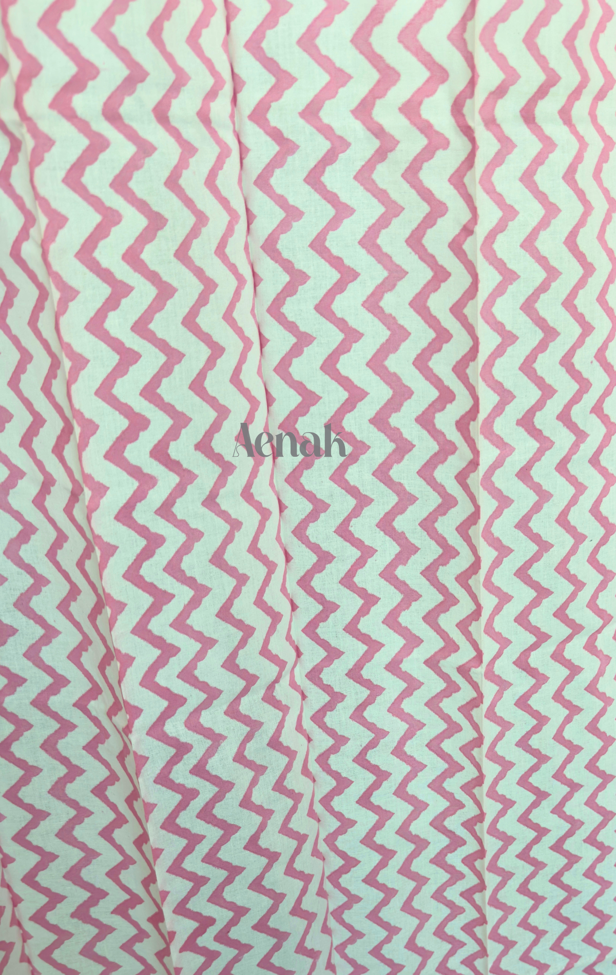 Pink Zigzag Eyelet Handblock Curtains