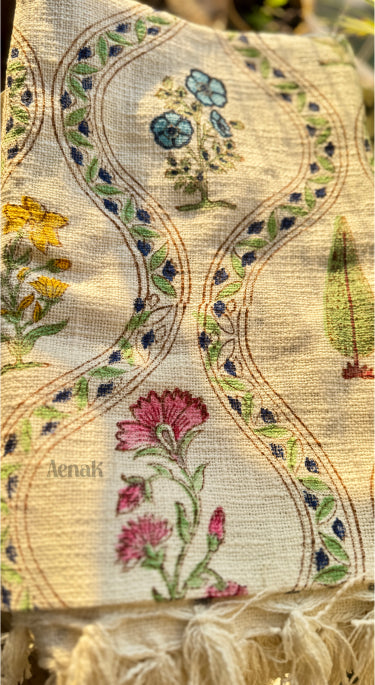 Handblock Printed Jute Cotton Dhurries