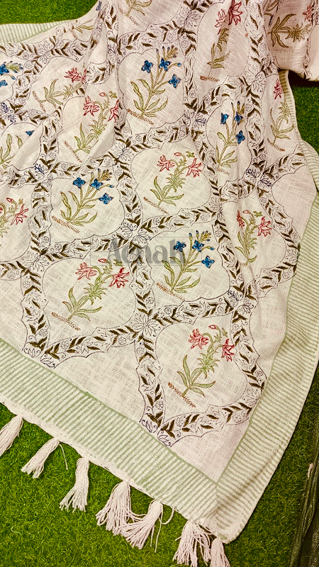 Handblock Printed Jute Cotton Dhurries