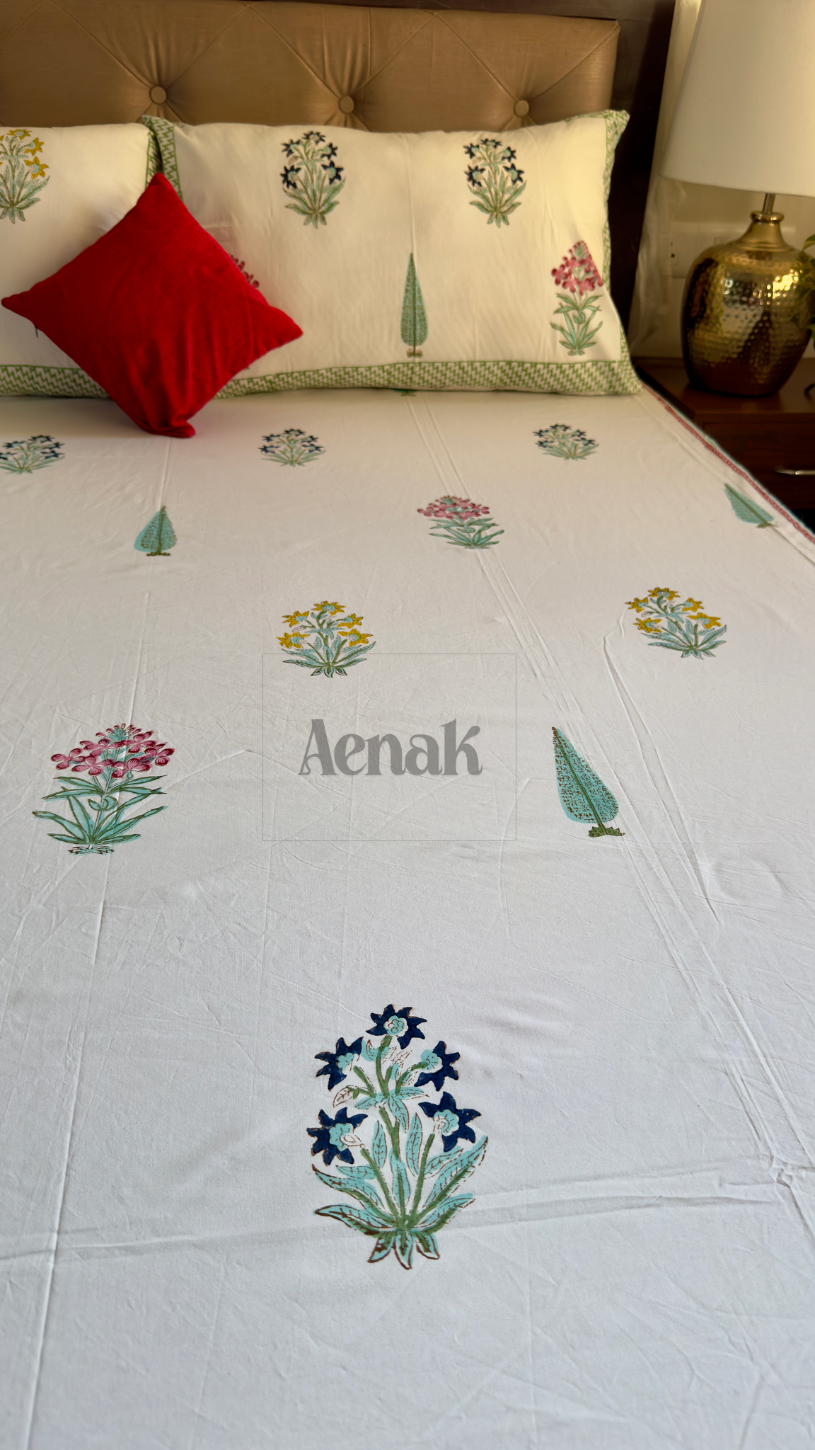 Madhumati Handblock Printed Premium Cotton Bedsheet