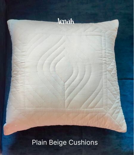 Beige Embossed Quilted Bedcover (Non-White Base)