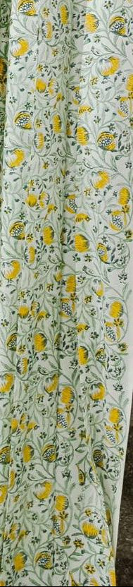 Yellow Annar Handblock Curtains