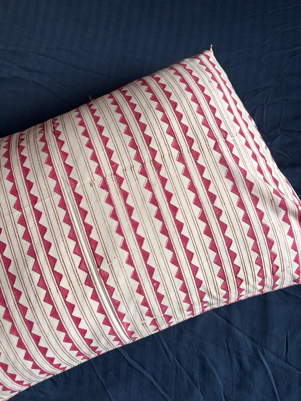 Magenta Floral Garden Handblock Printed Premium Cotton Bedsheet Set