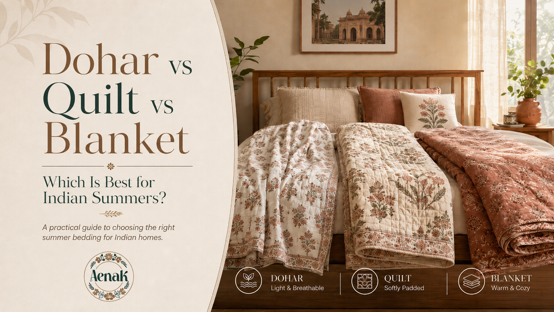 Dohar vs Quilt vs Blanket: Which Is Best for Indian Summers?