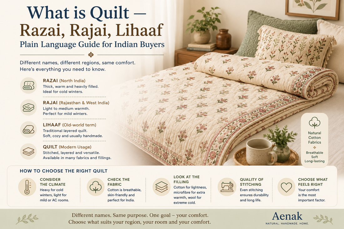 Aenak's Guide - Quilt, Razai, Rajai