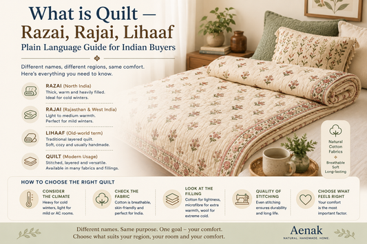 Aenak's Guide - Quilt, Razai, Rajai