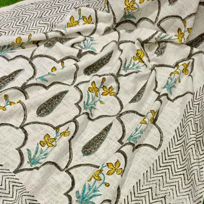 Handblock Jute Cotton Dhurries