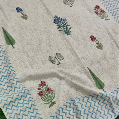 Handblock Jute Cotton Dhurries