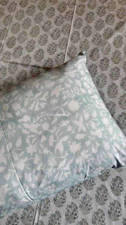 Blue Meher Handblock Premium Cotton Bedsheet