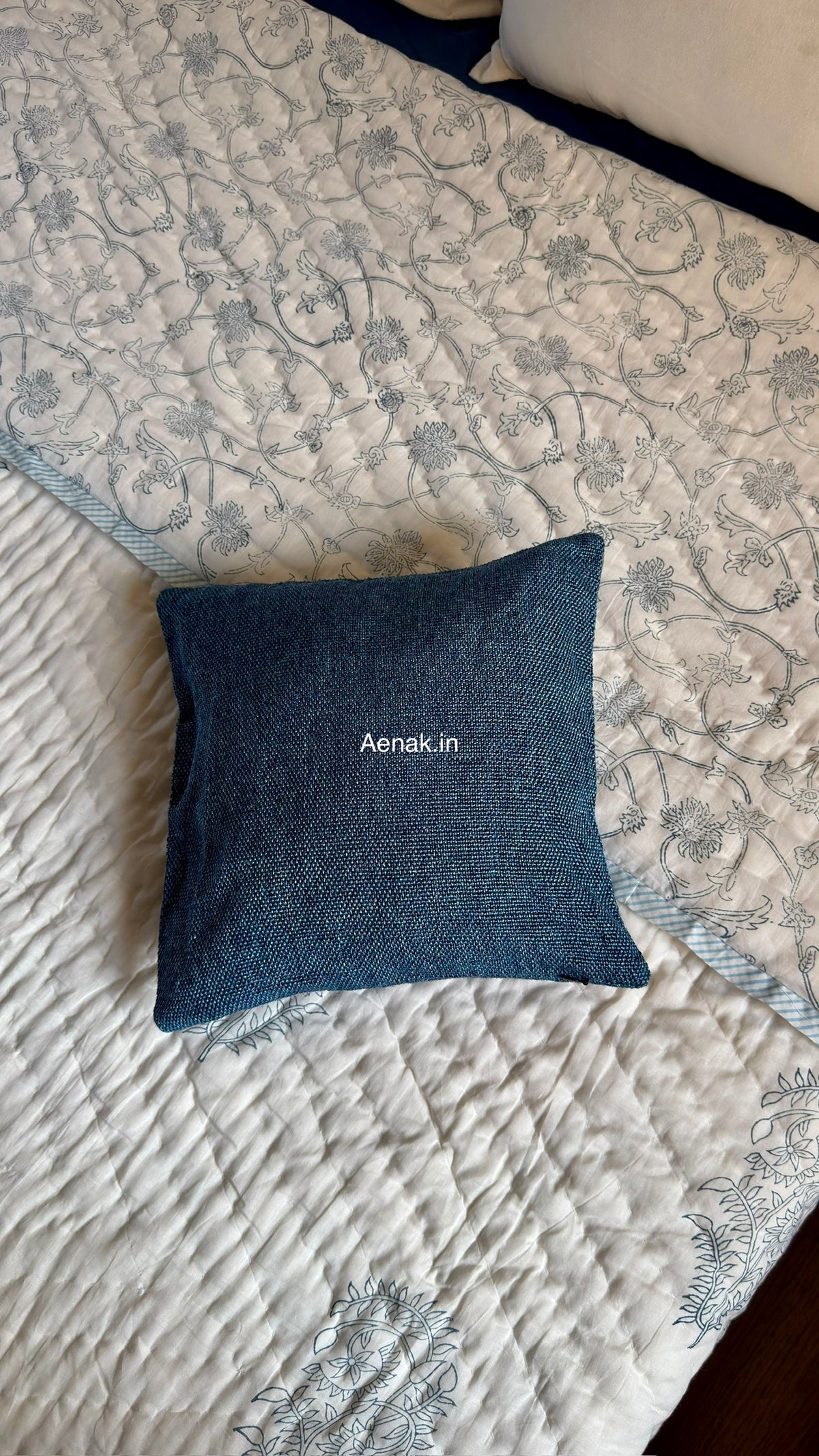 The Nakshi Handblock Reversible Mulmul Cotton Quilt