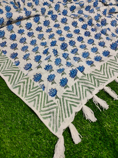 Handblock Jute Cotton Dhurries