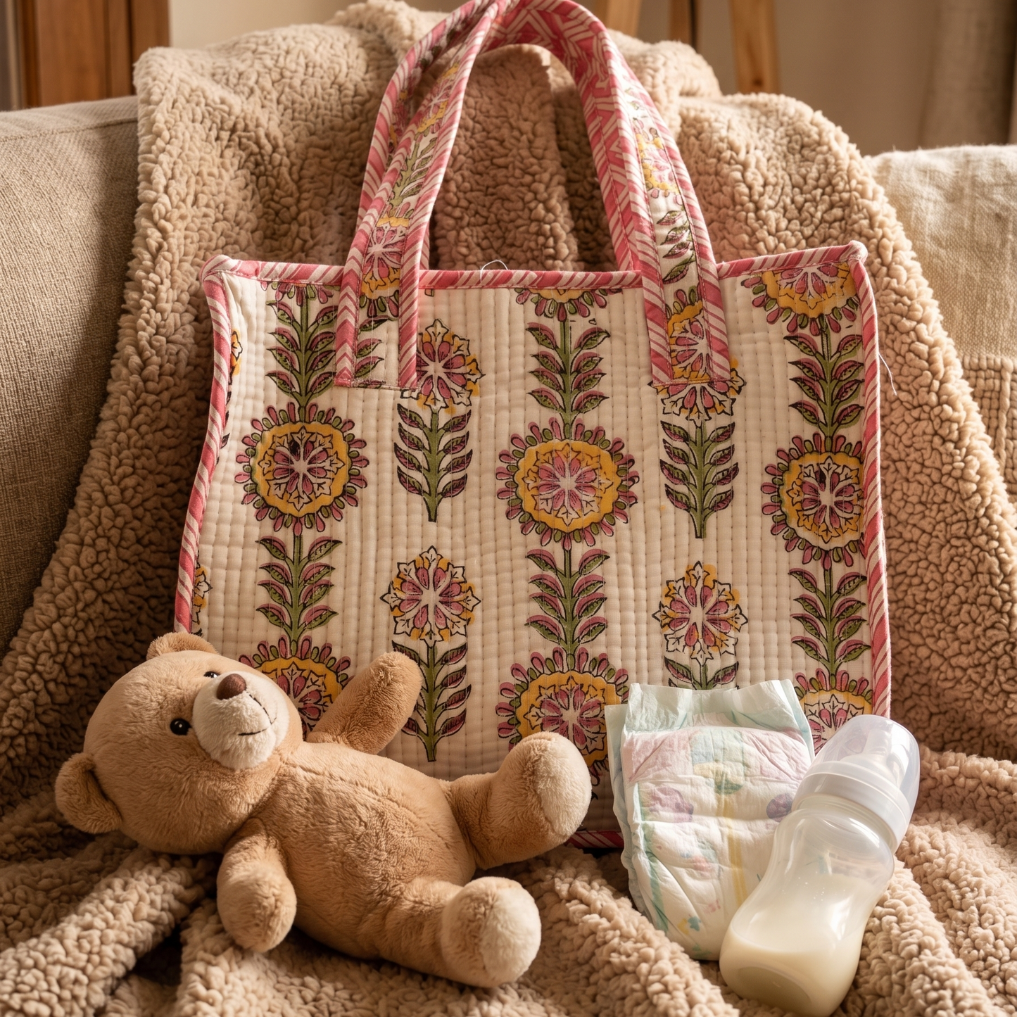 Pink Phool Kids Essential Bag Set