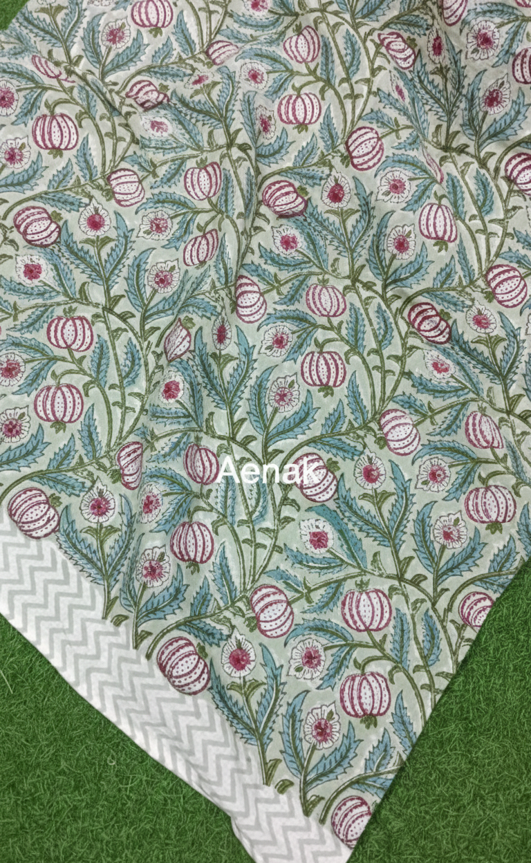 Red Anaar Handblock Waffle Cotton Towel