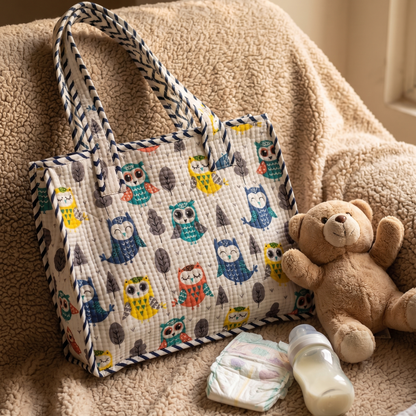 Colorful Owl Kids Essential Bag