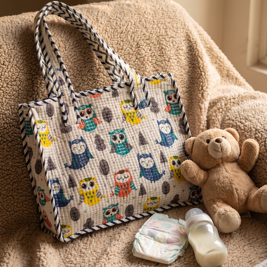 Colorful Owl Kids Essential Bag