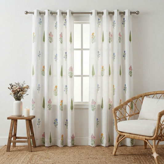 Cypress & Bloom Handblock Curtains