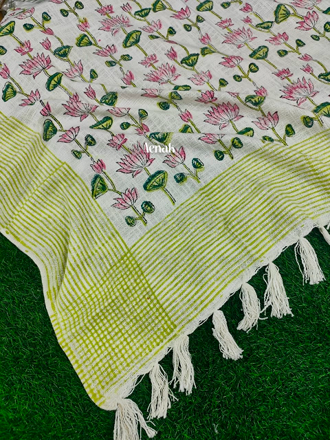 Handblock Printed Jute Cotton Dhurries