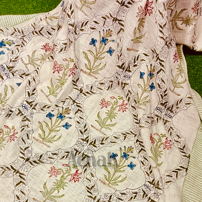 Handblock Printed Jute Cotton Dhurries