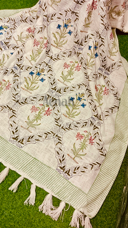 Handblock Printed Jute Cotton Dhurries