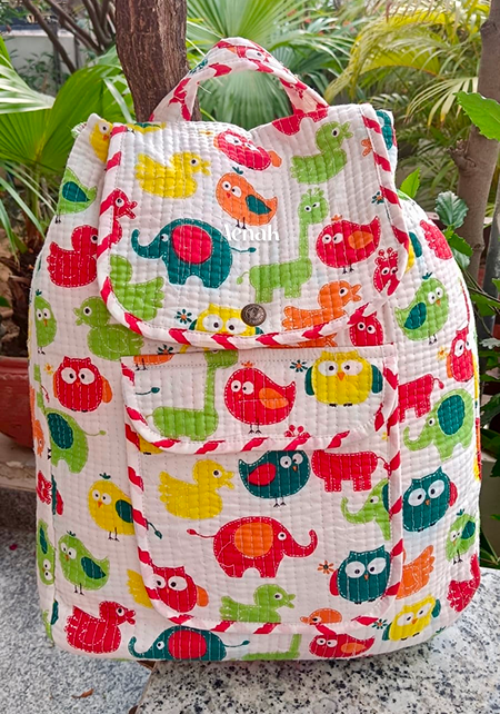 Animal Cubs Quilted Kids Backpack