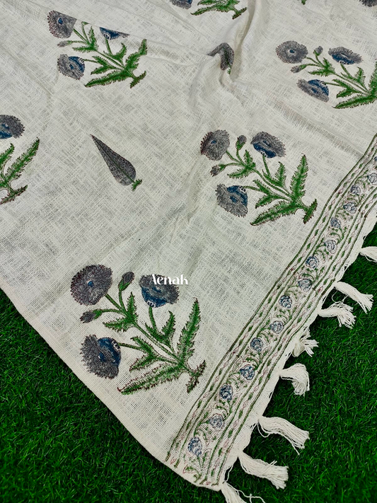 Handblock Printed Jute Cotton Dhurries