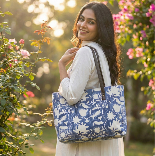 Blue Gadd Handblock Artisanal Handbag