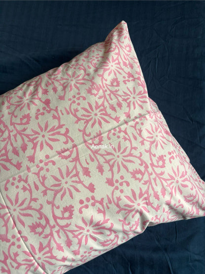 Pink Parrot Handblock Printed Premium Cotton Bedsheet Set