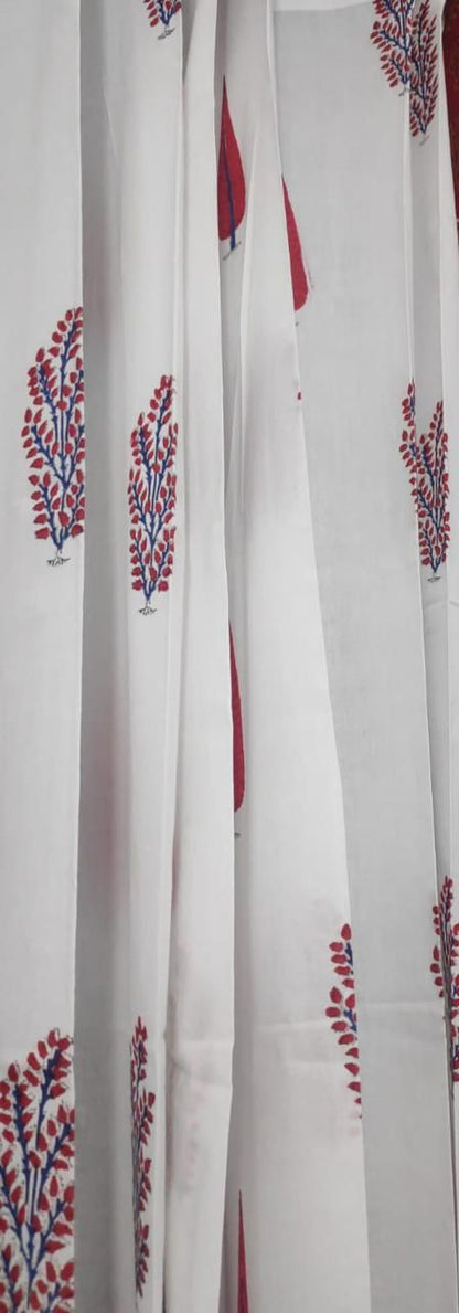 Purple Dahlia Handblock Curtains