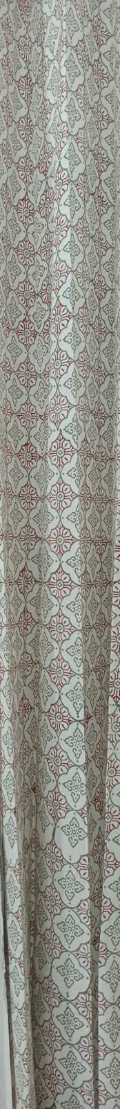 Grey Brown Bhoota Handblock Curtains