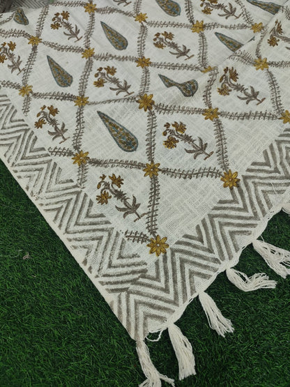 Handblock Jute Cotton Dhurries