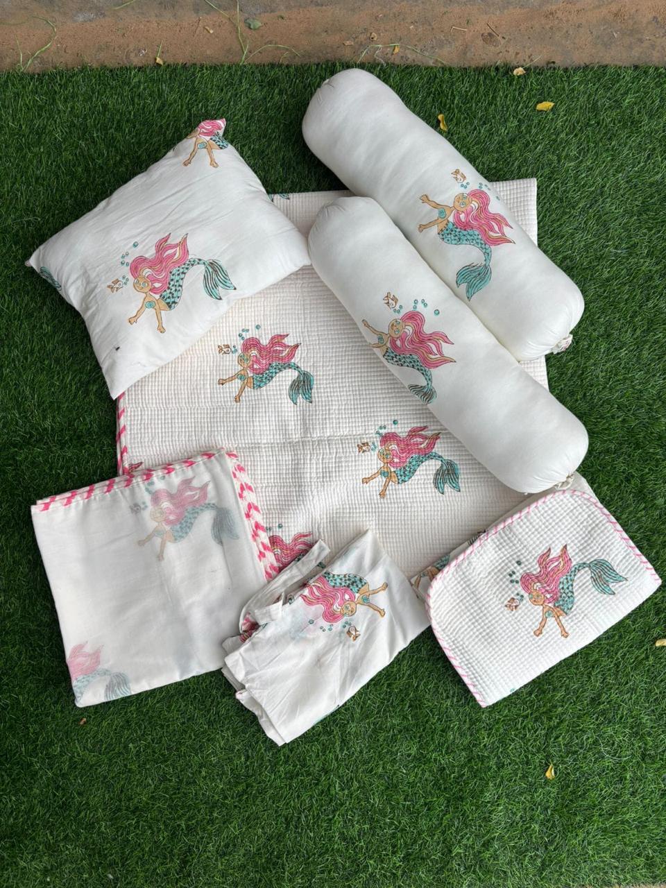 Blue Mermaid Newborn Baby Kit Set