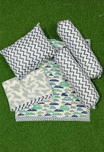 Tiny Blue Car Newborn Baby Kit Set