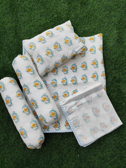 Doraemon Print Newborn Baby Kit Set