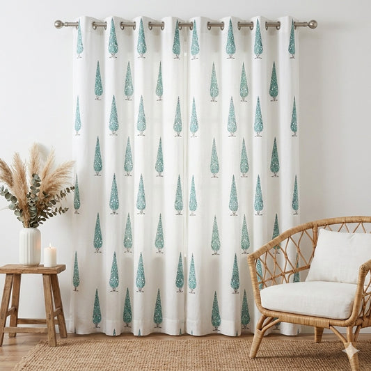 Cypress Hill Handblock Curtains