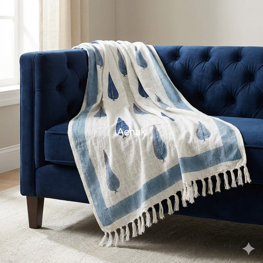 Handblock Printed Jute Cotton Dhurries