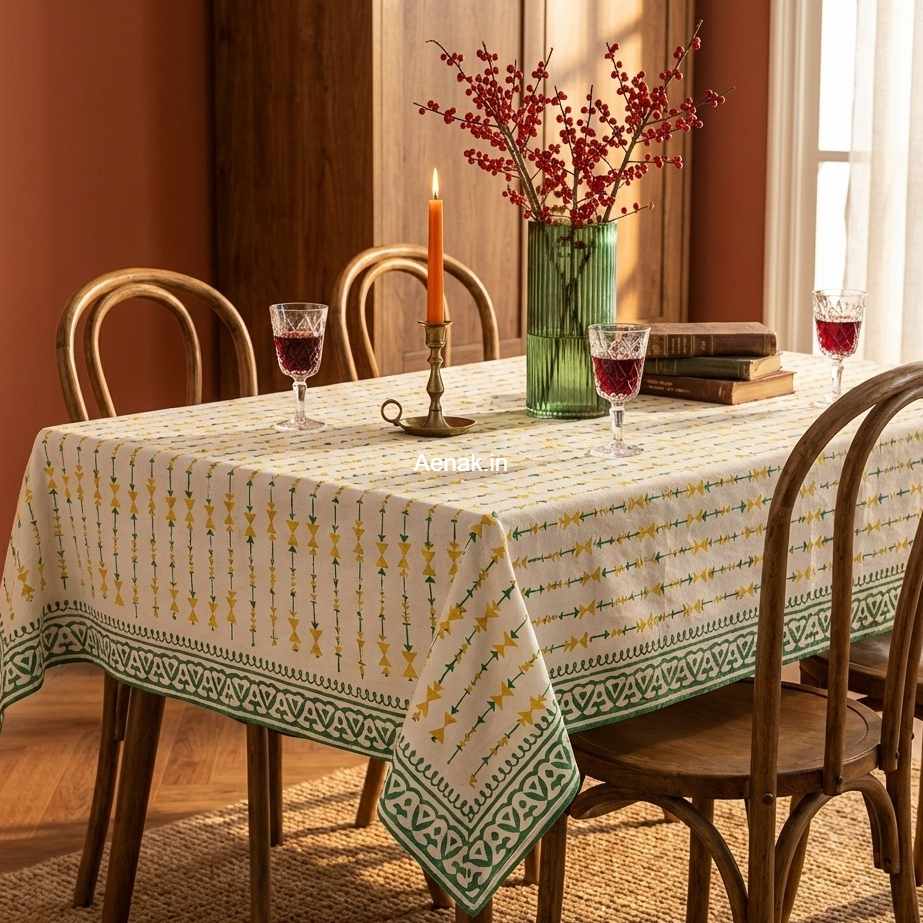 Vasant Block Print Handblock Table Cover