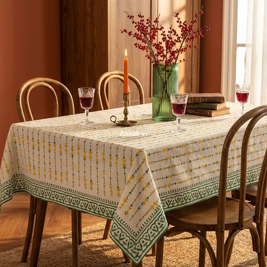 Vasant Block Print Handblock Table Cover