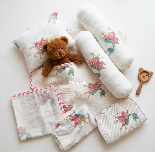Blue Mermaid Newborn Baby Kit Set