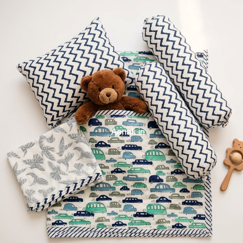 Tiny Blue Car Newborn Baby Kit Set