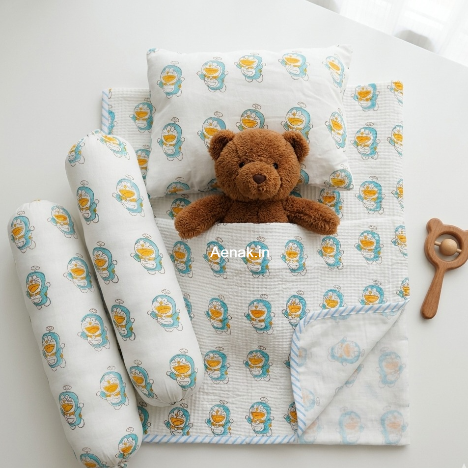 Doraemon Print Newborn Baby Kit Set