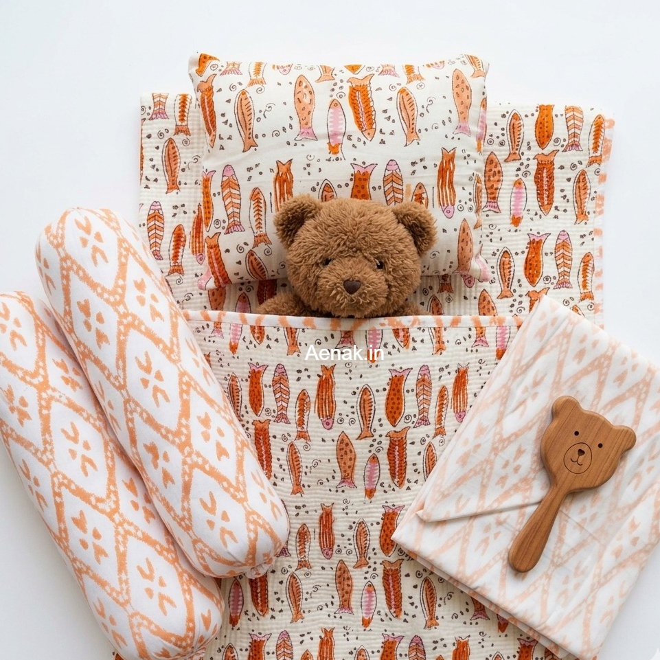 Orange Fish Newborn Baby Kit Set